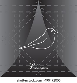 bird line icon 