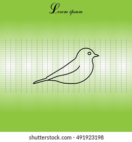 bird line icon 