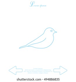 bird line icon 