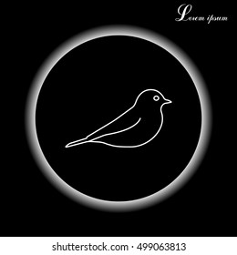 bird line icon 