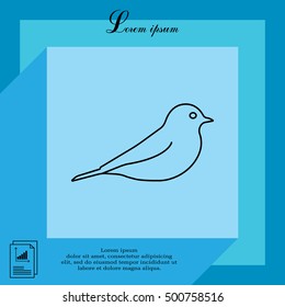 bird line icon 
