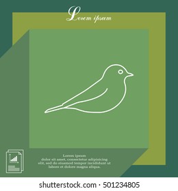 bird line icon 