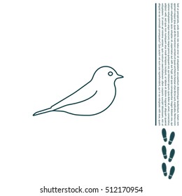 bird line icon 