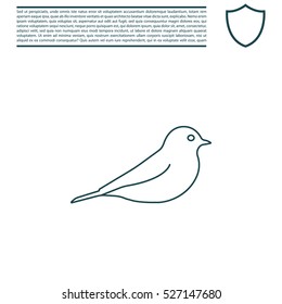 bird line icon 