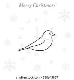 bird line icon 