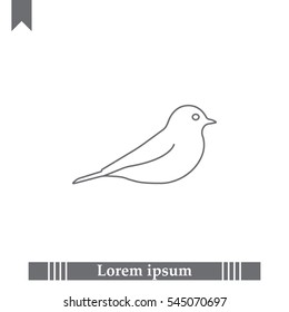 bird line icon 