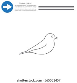 bird line icon 