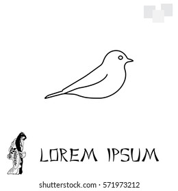 bird line icon 