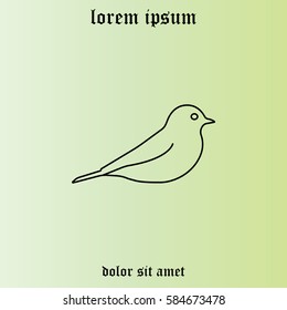 bird line icon 