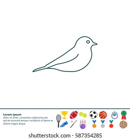 bird line icon 
