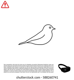 bird line icon 