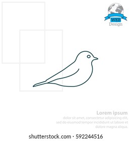 bird line icon 