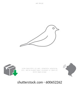 bird line icon 