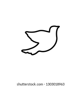 Bird Line Icon In Flat Style Vector For Apps, UI, Websites. Black Icon Vector Illustration.