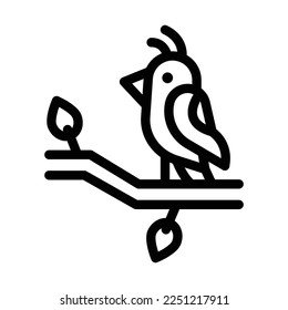 bird line icon illustration vector graphic