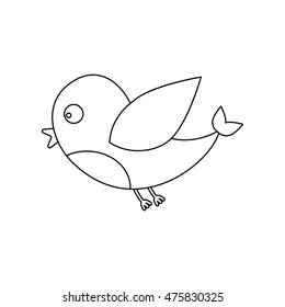 Bird line icon. Illustration for web and mobile design.