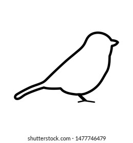 Bird line icon, logo isolated on white background