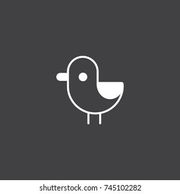 Bird line icon, outline vector sign, linear style pictogram isolated.