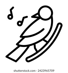 icono de la línea de pájaro. Perfecto para diseño gráfico, móvil, interfaz de usuario y obras maestras web