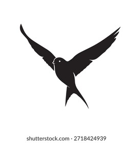 «Bird Line Icon – Simple Flying Avian Animal Outline Illustration»