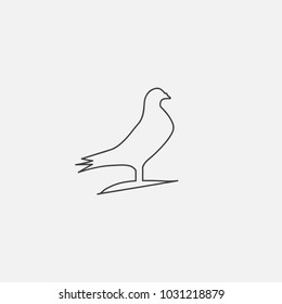 bird line icon vector illustration. dove icon vector