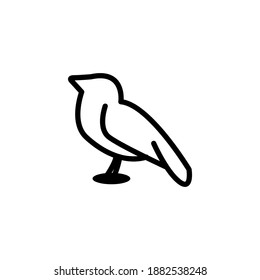 bird line icon vector illustration