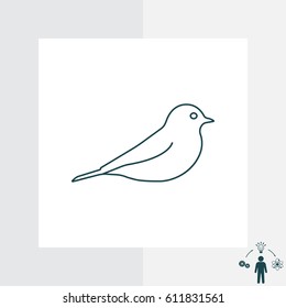 bird line icon. vector illustration 