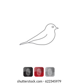 bird line icon. vector illustration 