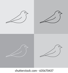 bird line icon. vector illustration 