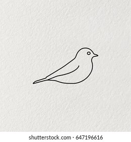 bird line icon. vector illustration 