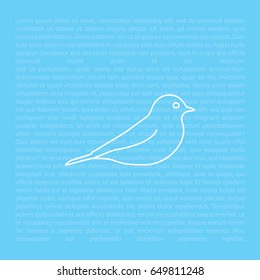 bird line icon. vector illustration 