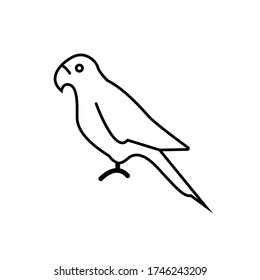 Bird line icon vector simple design