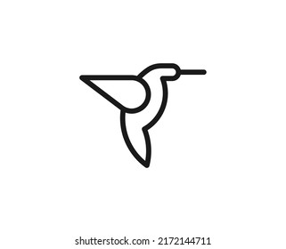 Bird line icon. Vector symbol in trendy flat style on white background. Bird sing for design.