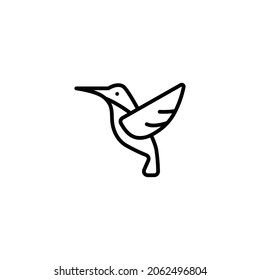 Bird Line Icon, Vector Template