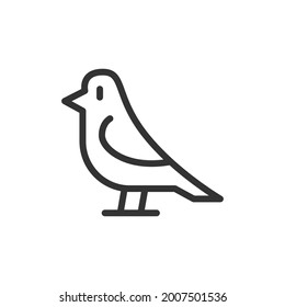Bird line icon. Web symbol for web and apps. Sign design in outline style. Bird stroke object.