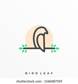 Bird Line Illustration Vector Template. Suitable for Creative Industry, Multimedia, entertainment, Educations, Shop, and any related business