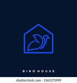 Bird Line Illustration Vector Template. Suitable for Creative Industry, Multimedia, entertainment, Educations, Shop, and any related business