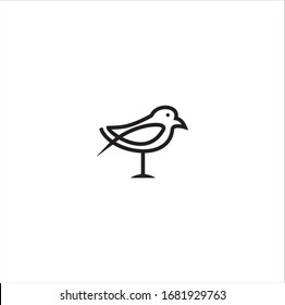 Bird line illustration vector template bird outline logo design inspiration