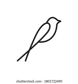 Bird Line Illustration Vector Template.Bird line art concept illustration Premium Vector.
