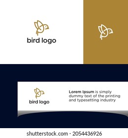 bird line logo icon design