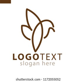 Bird line logo icon vector template