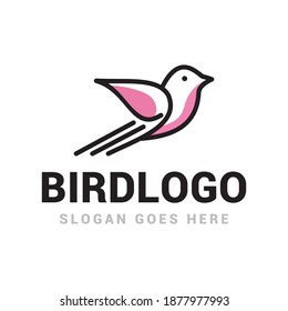 Vogel-Linie Logo Symbol Vektorvorlage.
