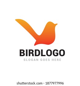 Bird line logo icon vector template.