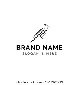 Bird line logo template