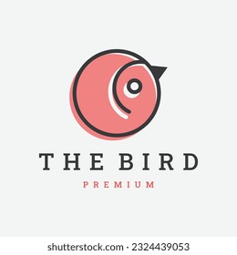 bird line outline logo vector icon illustration