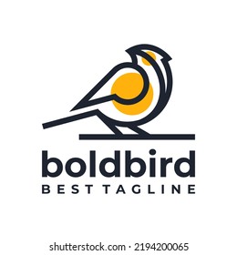 Bird Line Style Creative Logo Vector