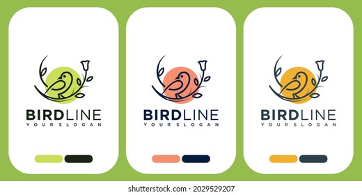 Bird line template , icon set , logo design inspiration