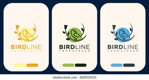 Bird line template , icon set , logo design inspiration
