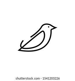 bird line vector logo design