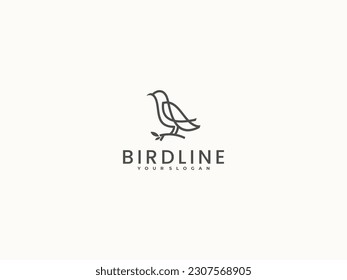 bird line vector logo design